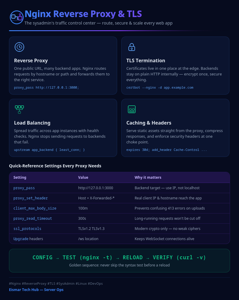 Infographic: Nginx Reverse Proxy & TLS