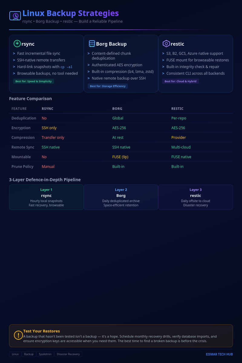 Infographic: Linux Backup Strategies